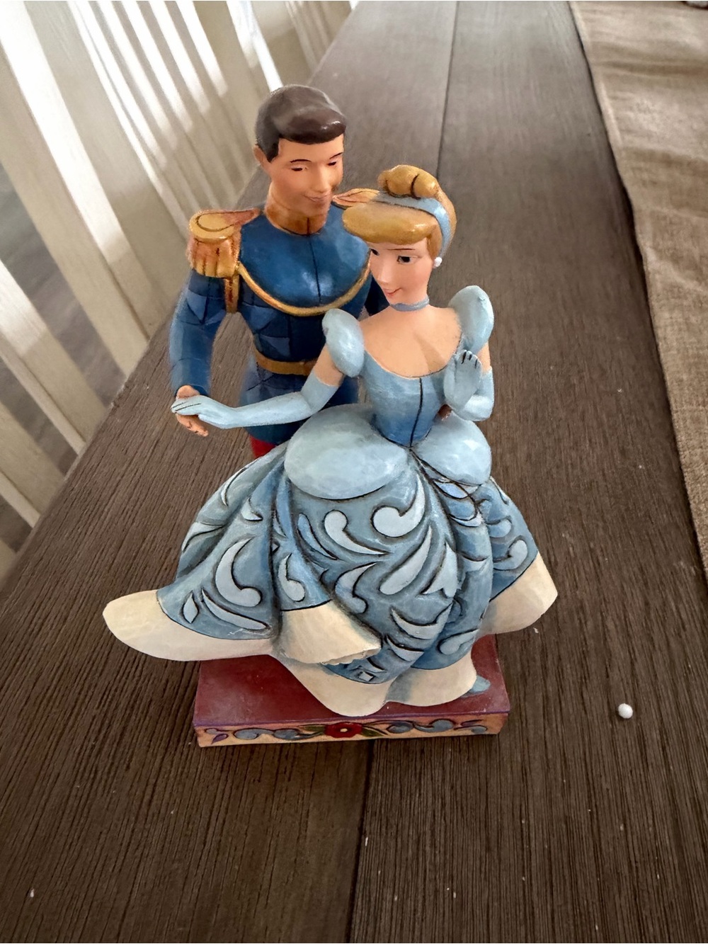 Disney Blue Cinderella and Prince Hand-Painted Figurine